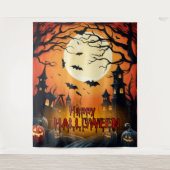 Tenture Maison Hantée éffrayante Halloween (Devant)