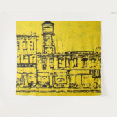 Tenture Maisons et maisons de Yellowville et château d'eau (Devant (Horizontal))