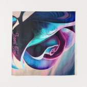 Tenture Majesté de minuit : La beauté noire des Roses noir (Devant (Horizontal))