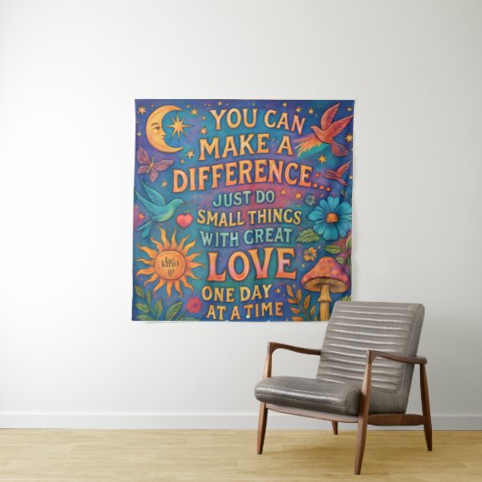TENTURE MAKE A DIFFERENCE TAPESTRY WALL ART (En situation (horizontale))