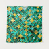 Tenture Malachite et or marocains de motif de Quatrefoil (Devant)