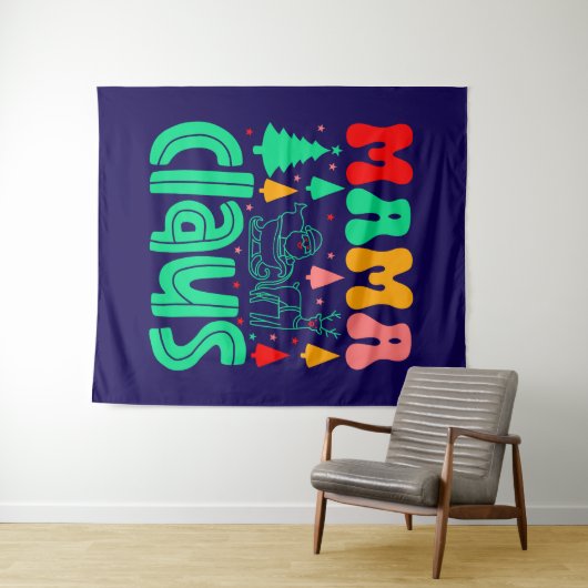 Tenture Mama Claus Christmas Design-60097 (En situation (horizontale))