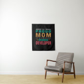 Tenture Maman de développeur génial (En situation)