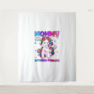 Tenture Maman de la fille de la princesse d'anniversaire q