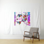 Tenture Maman de la princesse d'anniversaire fille licorne (En situation (horizontale))