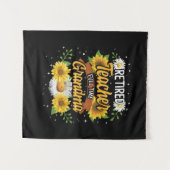 Tenture Maman enseignante retraitée à plein temps retraite (Devant (Horizontal))