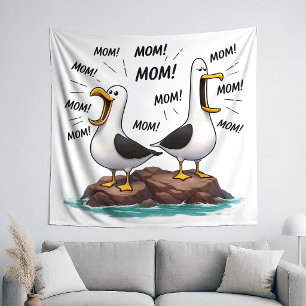Tenture Maman Mouette Drôle Personnalisé