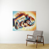 Tenture Maman tenant bébé lumière tendre embrasser l'art (En situation (horizontale))