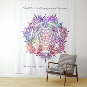 Tenture Mandala Art Coloré Beau Chic Design Personnalisé