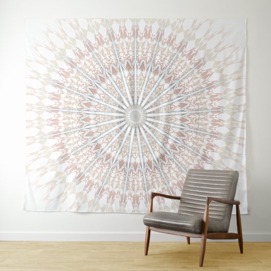 Tenture Mandala beige (En situation (horizontale))