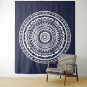 Tenture Mandala Blanc Laissez la mer vous libérer (En situation)