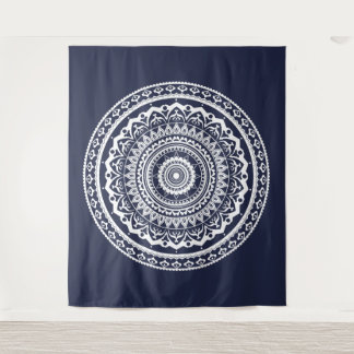 Tenture Mandala Blanc Laissez la mer vous libérer