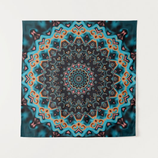 Tenture Mandala coloré (Devant (Horizontal))