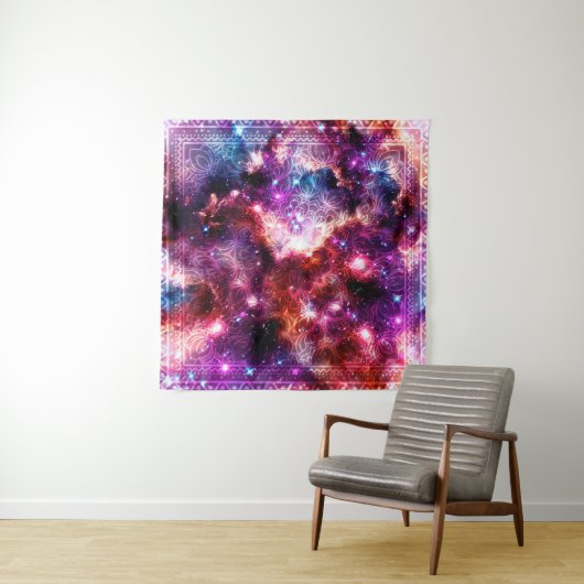 Tenture Mandala cosmique #12 (En situation (horizontale))