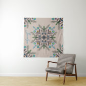 Tenture Mandala de botanique tropicale boho moderne Nom (En situation (horizontale))