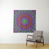 Tenture Mandala de courte tribale (En situation (horizontale))