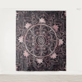 Tenture Mandala de l'oeil rose noir (Devant)