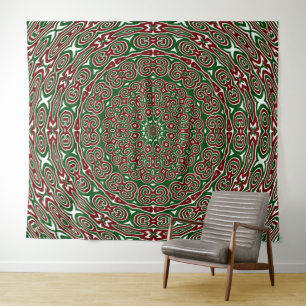 Tenture Mandala de Noël ornemental