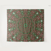 Tenture Mandala de Noël ornemental (Devant (Horizontal))