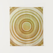Tenture Mandala d'or et de paillettes (Devant)