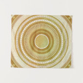 Tenture Mandala d'or et de paillettes (Devant (Horizontal))