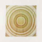 Tenture Mandala d'or et de paillettes (Devant (Horizontal))