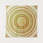 Tenture Mandala d'or et de paillettes (Devant)