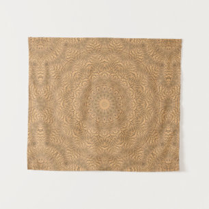 Tenture Mandala d'or. "Sable doré".