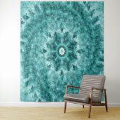 Tenture Mandala en Turquoise..... (En situation)
