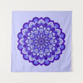 Tenture Mandala Floral Violet (Devant (Horizontal))