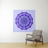 Tenture Mandala Floral Violet (En situation (horizontale))