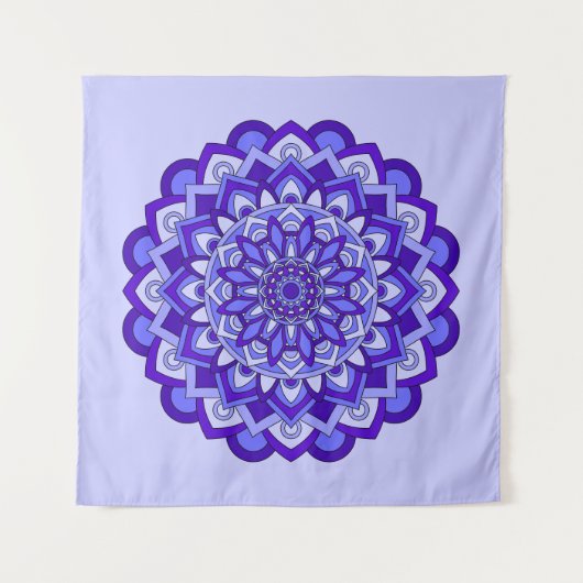 Tenture Mandala Floral Violet (Devant)