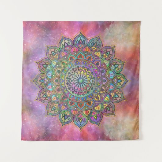 Tenture Mandala Inde Style 1 (Devant (Horizontal))