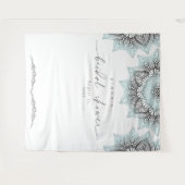 Tenture Mandala Lace Mariage Fête des mariées Lt. Blue ID9 (Devant (Horizontal))