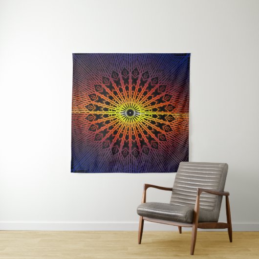Tenture Mandala Looking Glass ( Arc-en-ciel ) (En situation)