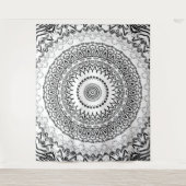 Tenture Mandala Noir Et Blanc (Devant)