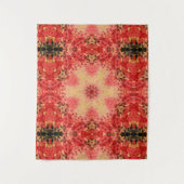 Tenture Mandala numérique jaune, rose et rouge (Devant)