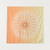 Tenture Mandala Orange Yellow Sun (Devant (Horizontal))