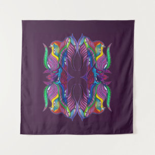 Tenture Mandala psychédélique moderne