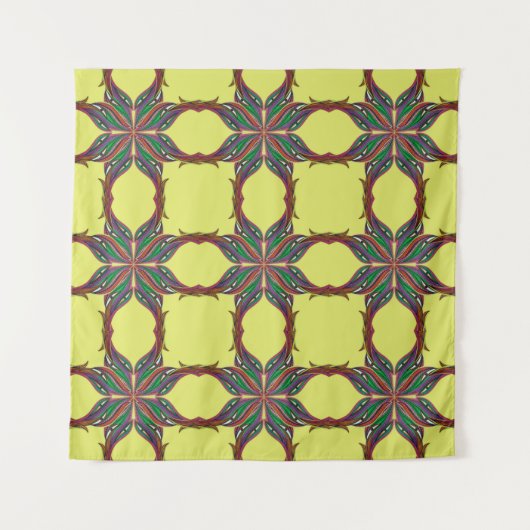 Tenture Mandala psychédélique moderne (Devant (Horizontal))
