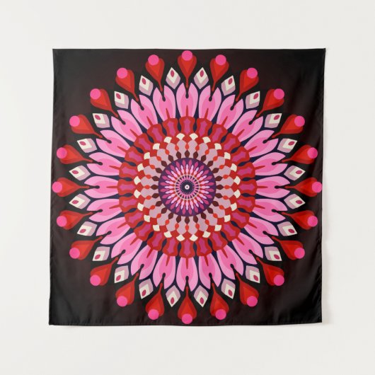 Tenture Mandala rose (Devant)