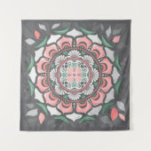 Tenture Mandala Rustique Rose Floral (Devant)