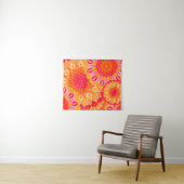 Tenture Mandala Superposé Orange Rose Jaune Petit (En situation (horizontale))