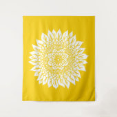 Tenture Mandala, Tournesol jaune de la Mustard de Boho (Devant)