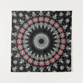 Tenture Mandala Tribal Celtique (Rouge) (Devant (Horizontal))