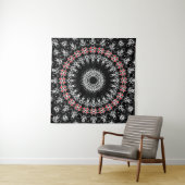 Tenture Mandala Tribal Celtique (Rouge) (En situation (horizontale))
