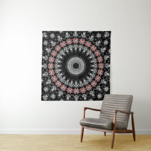 Tenture Mandala Tribal Celtique (Rouge)