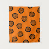 Tenture Mandarin Dreams Orange et Motif noir (Devant)