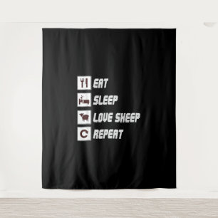 Tenture Mange sommeil amour mouton répéter Don de devis