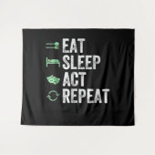 Tenture Manger Dormir Agir Répéter - Agir T Acteurs (Devant (Horizontal))